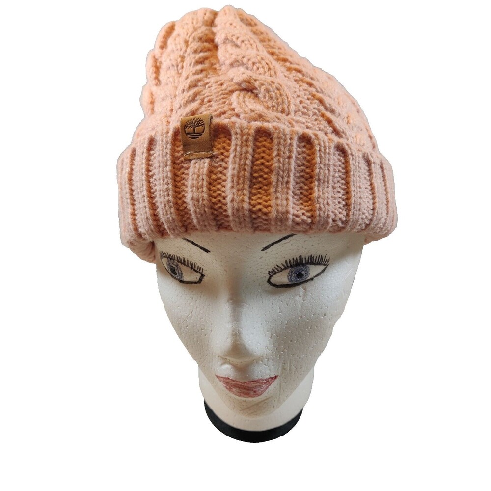 Timberland Beanie Hat Sherpa Fleece Lined -Salmon Color